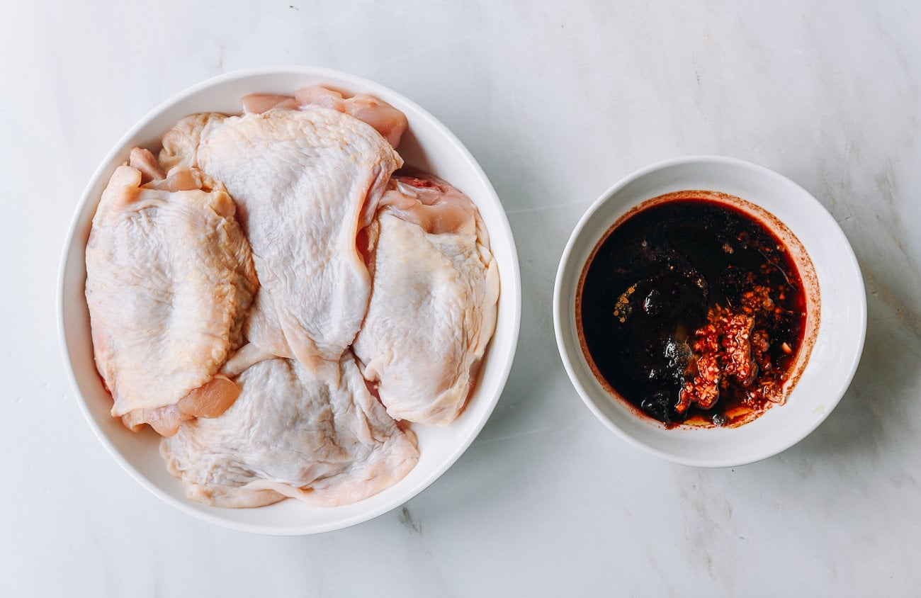 marinade and chicken thighs