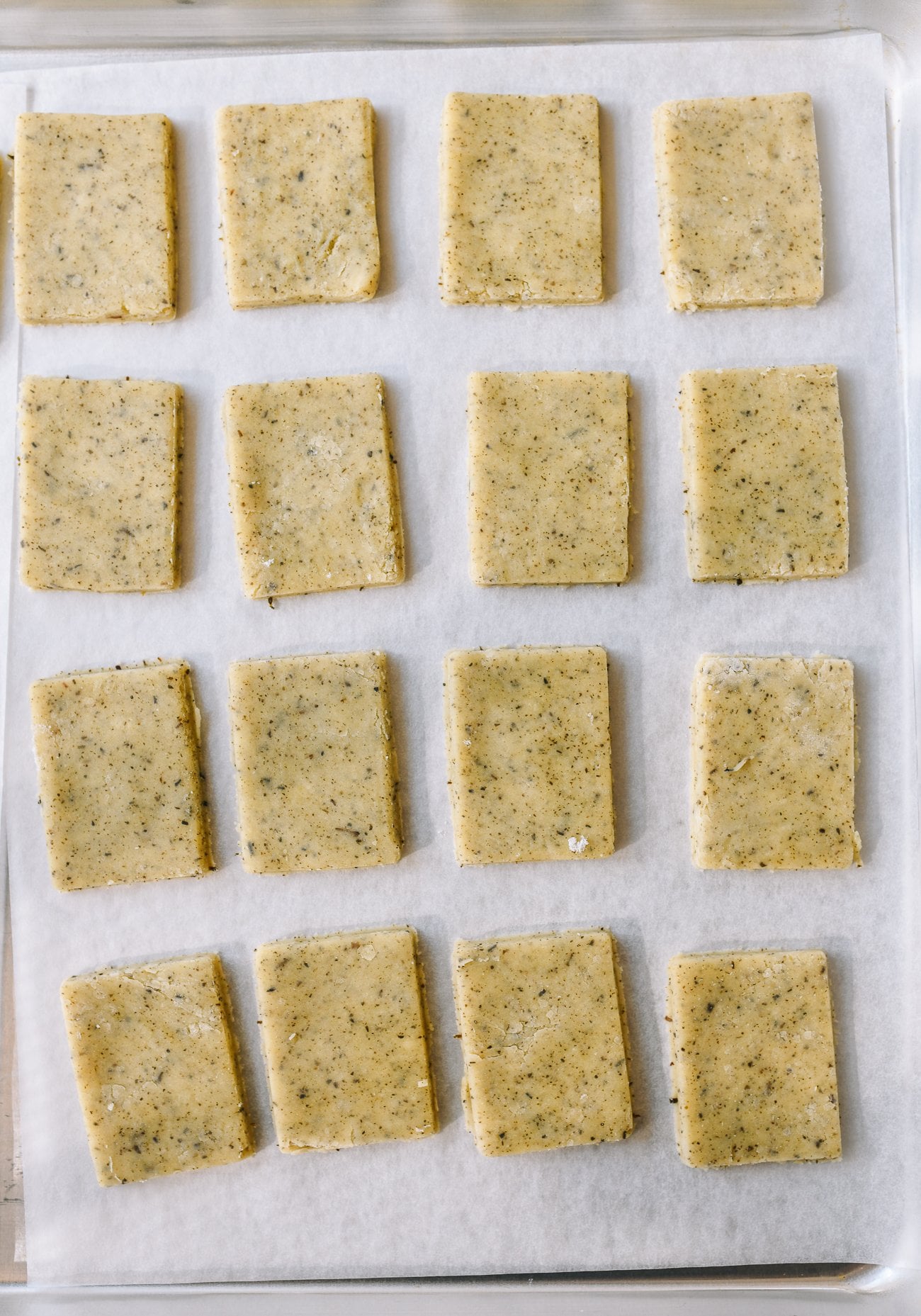 cookies on baking sheet
