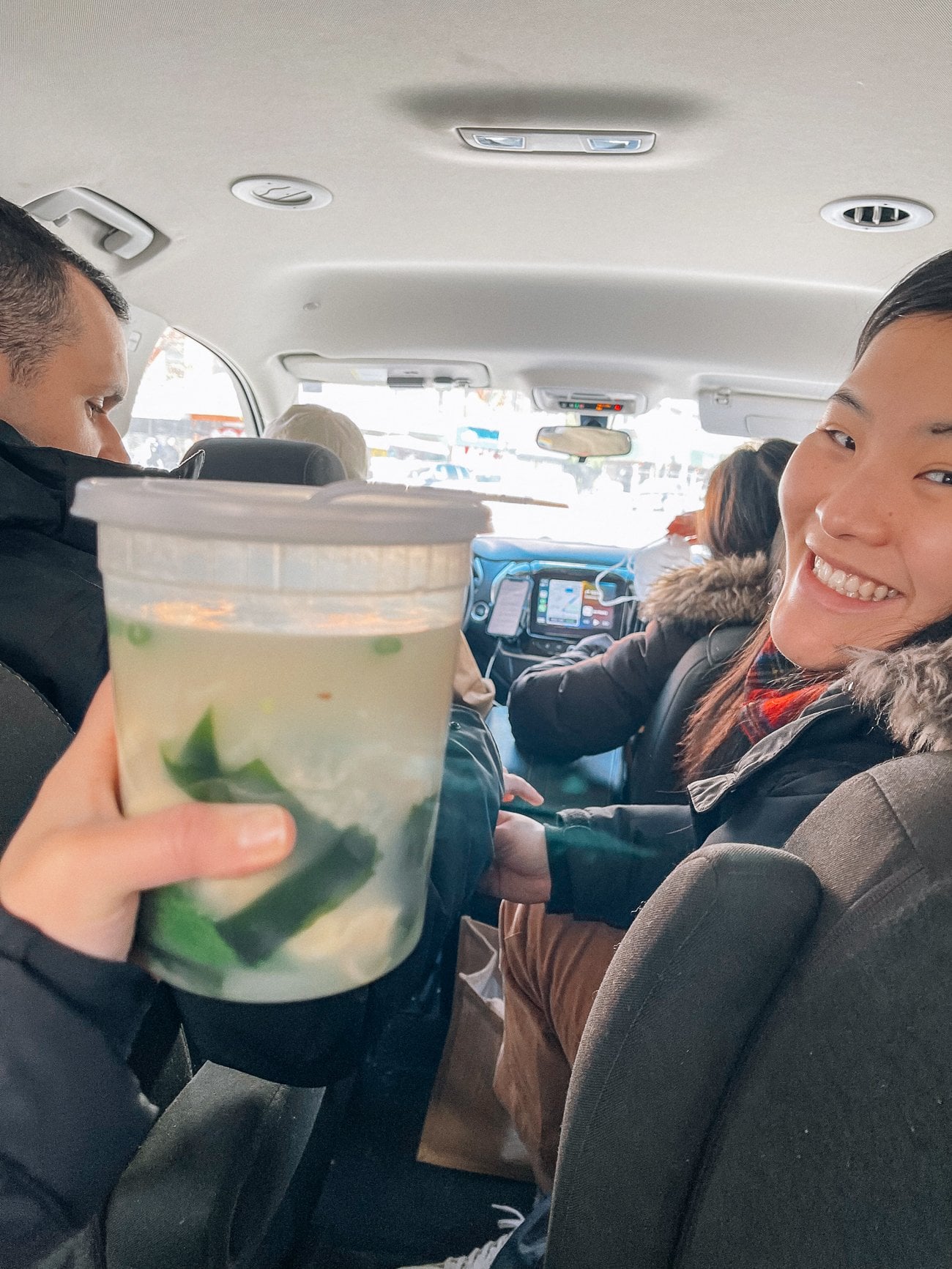 Wonton Soup Takeout in Car