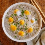 Cantonese steamed meat patty with salted duck egg yolks