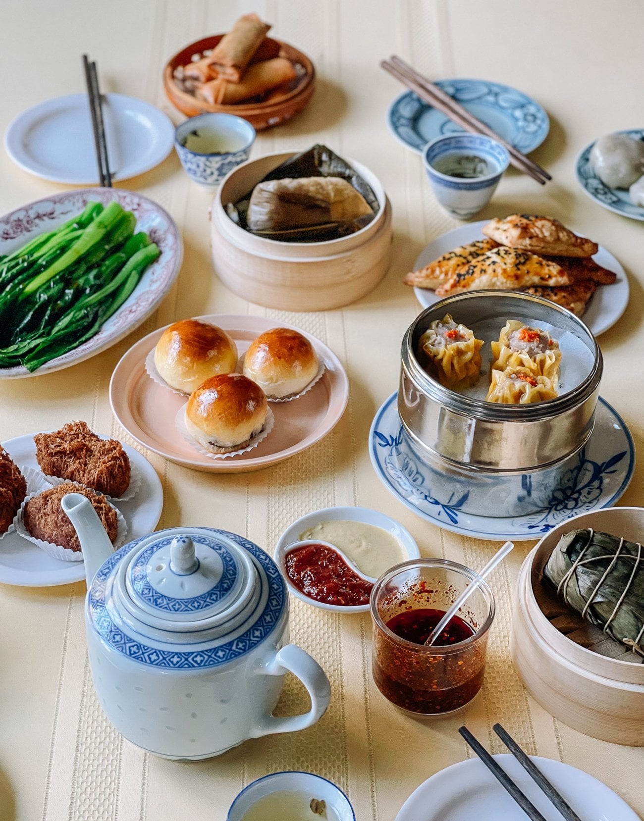 Dim Sum Spread from The Woks of Life cookbook photo shoot