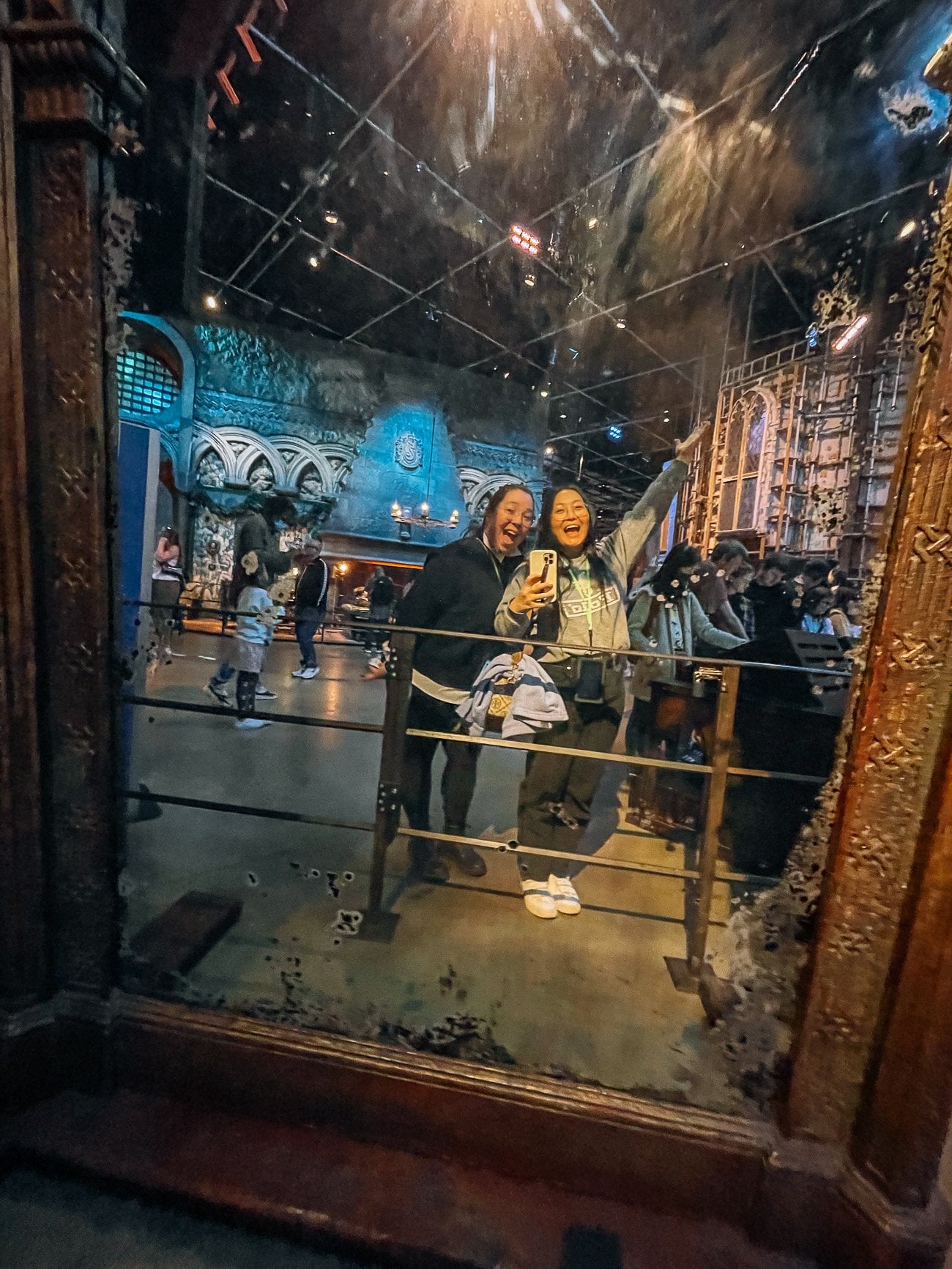 Kim and Kaitlin in the mirror of Erised