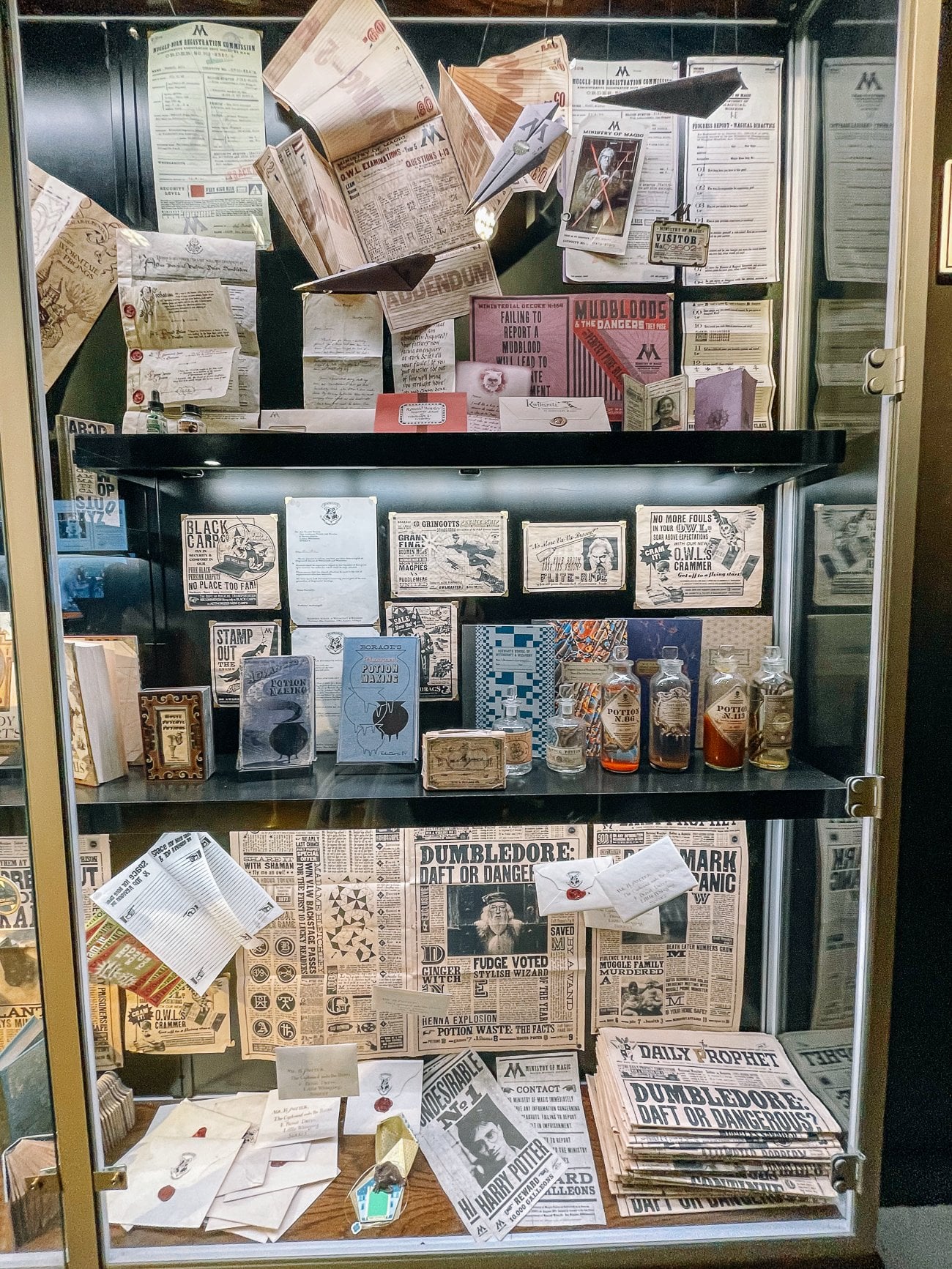 Harry Potter studio tour artwork and paper props