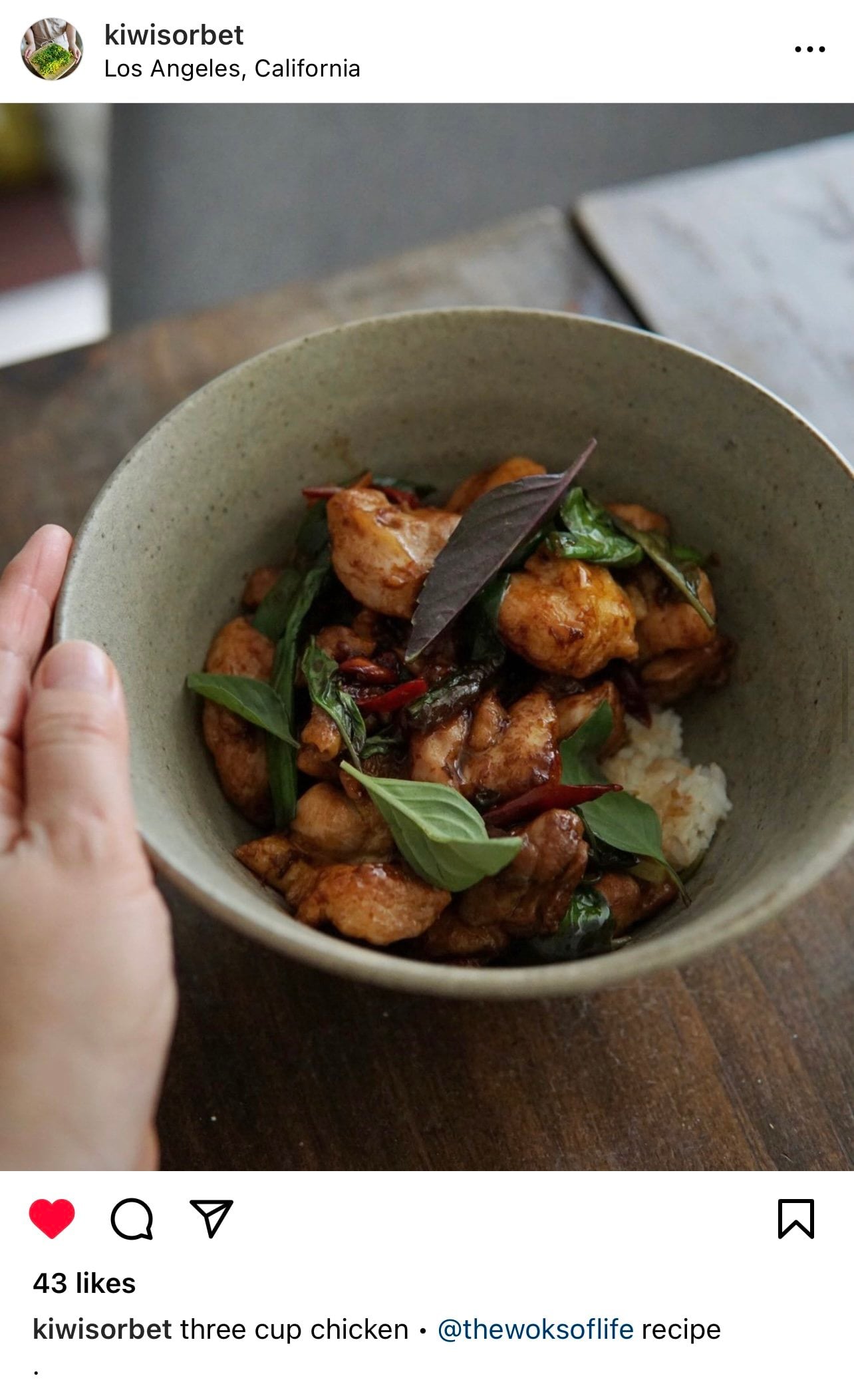 Three Cup Chicken on Instagram