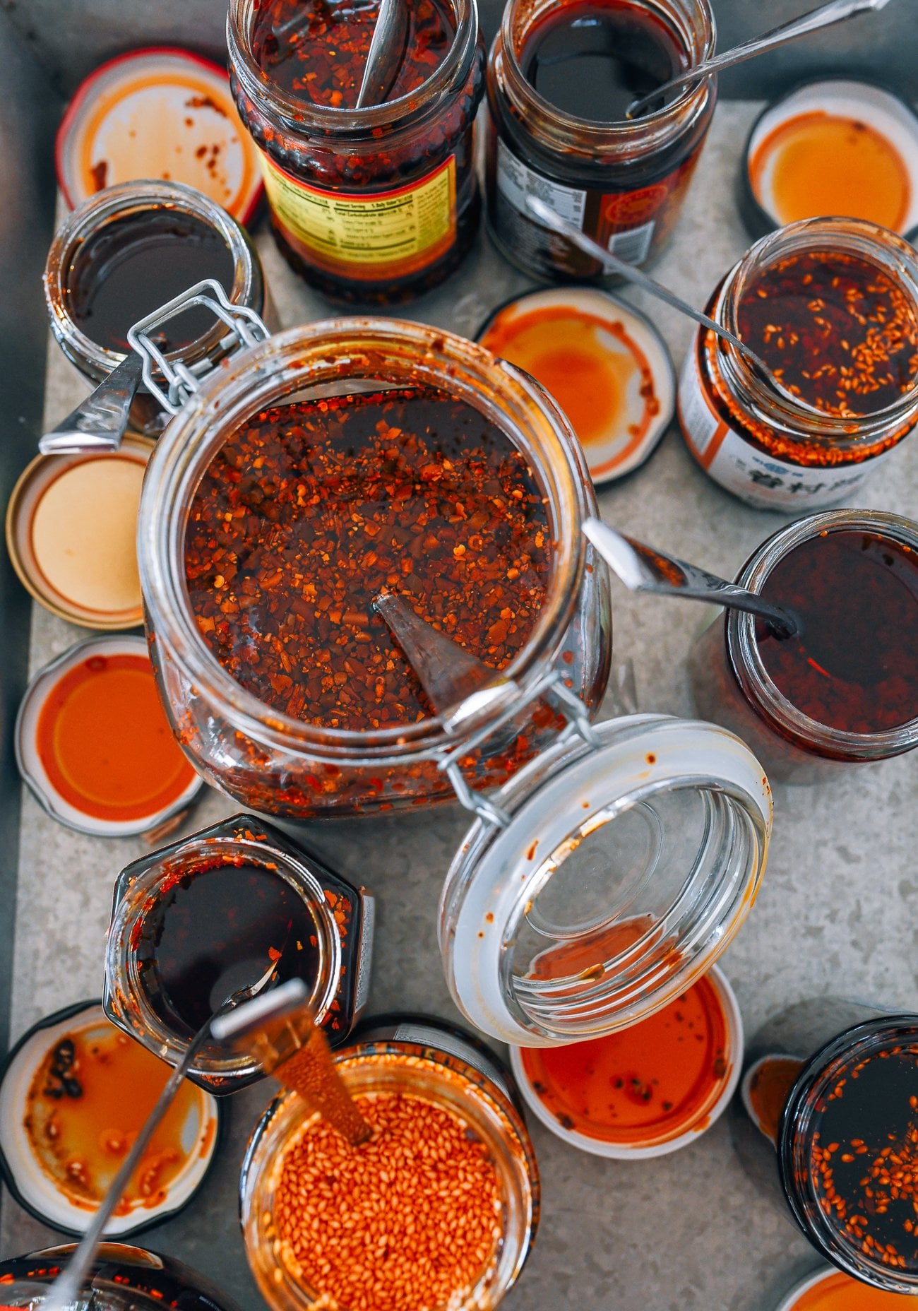 Chili Oil Brands on Tray