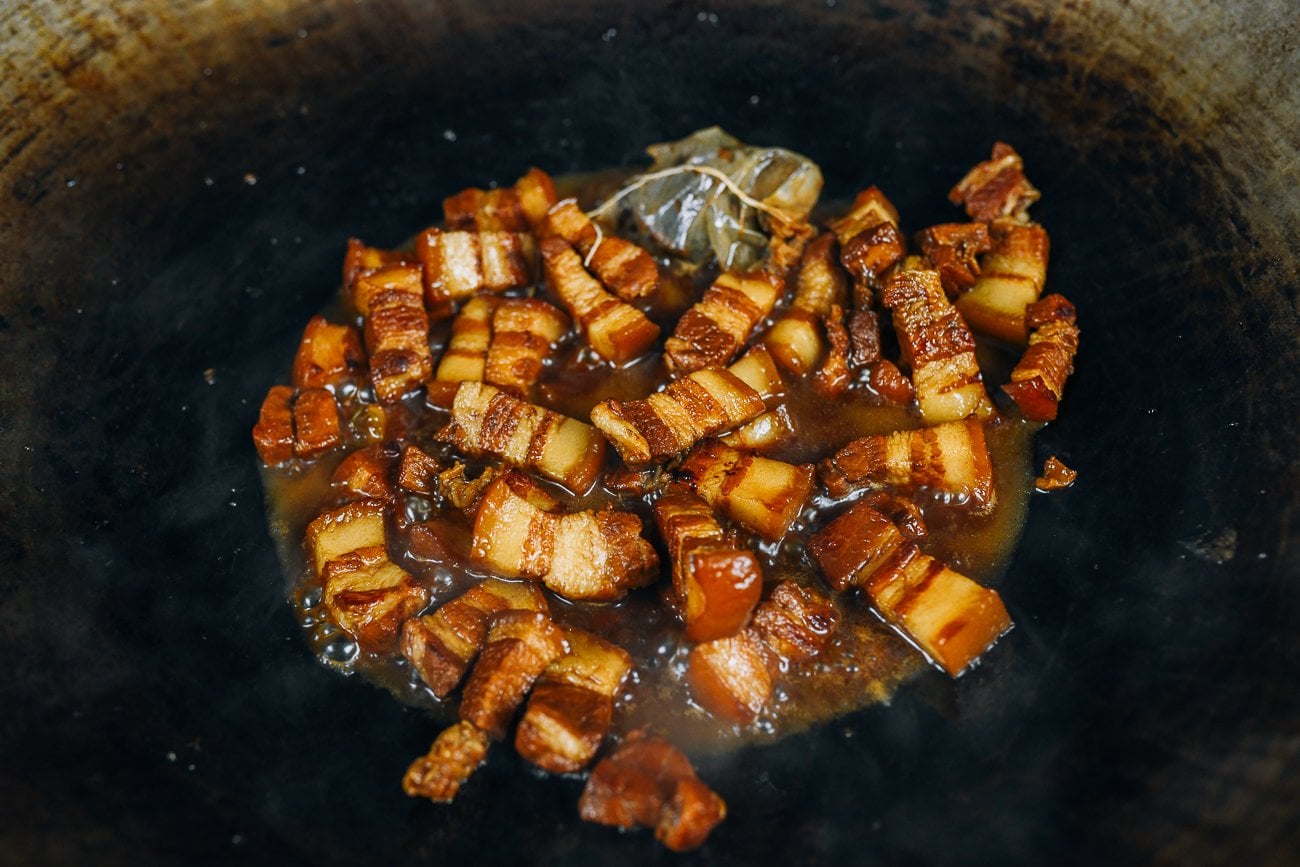 simmered pork belly with spices