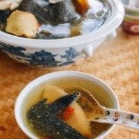 Bowl of Chinese Black Chicken Soup