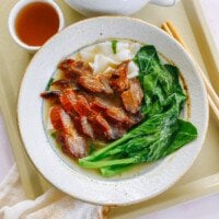 Rice Noodle Soup (Ho Fun) with Char Siu