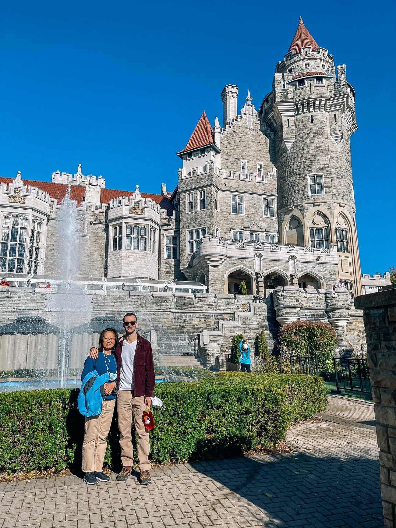 Judy and Justin outside Casa Loma