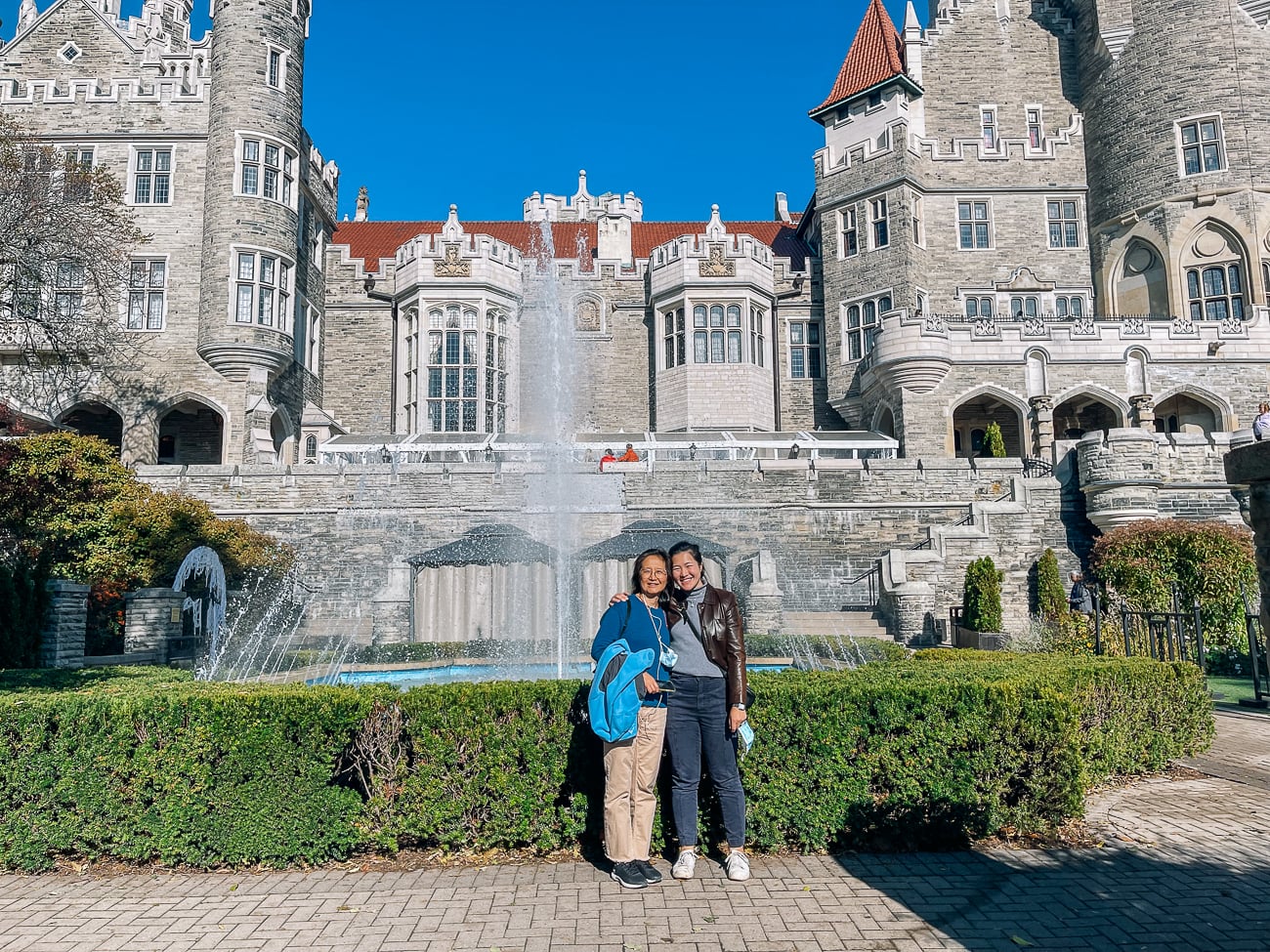 Sarah and Judy outside Casa Loma