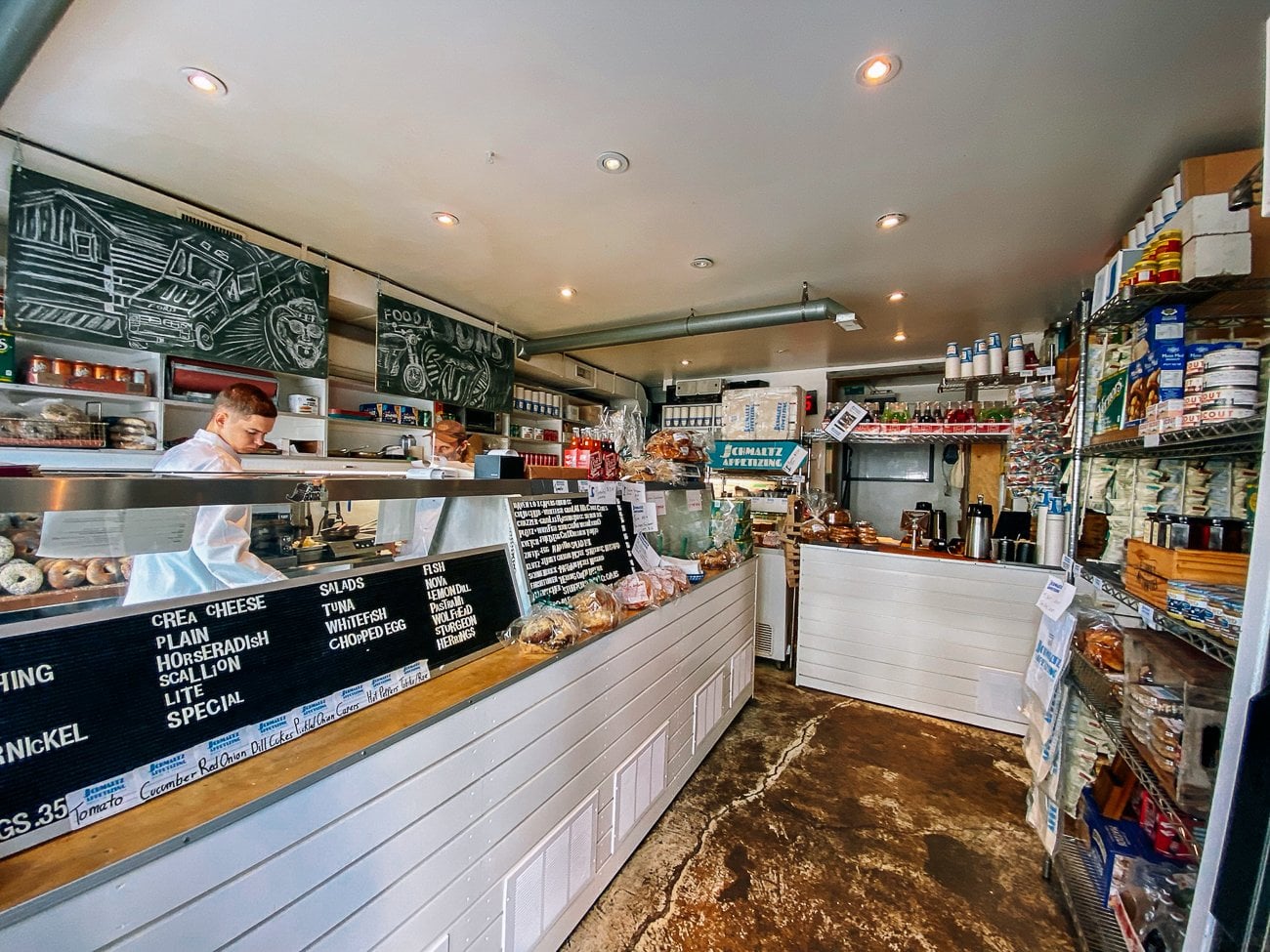 Interior of Schmaltz Appetizing in Toronto