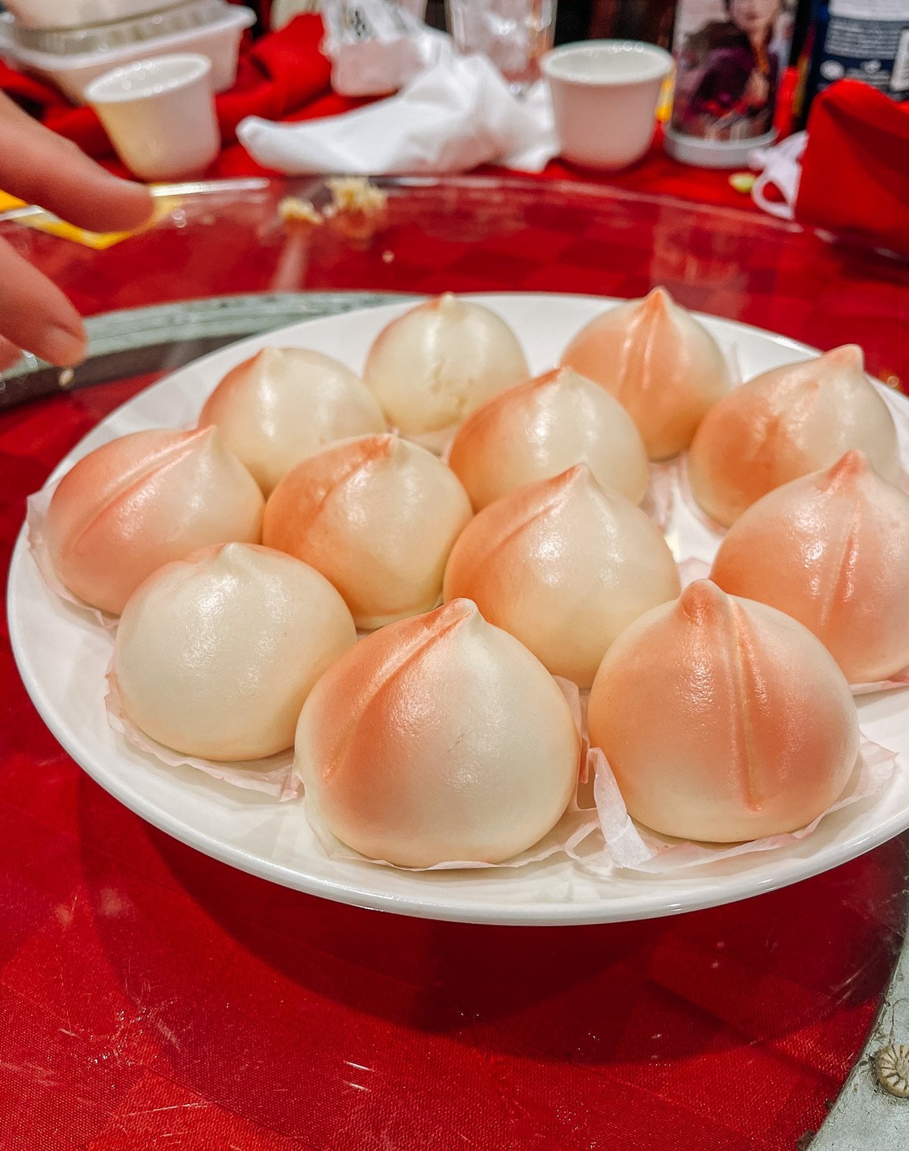 Longevity Lotus Filled Peach Buns