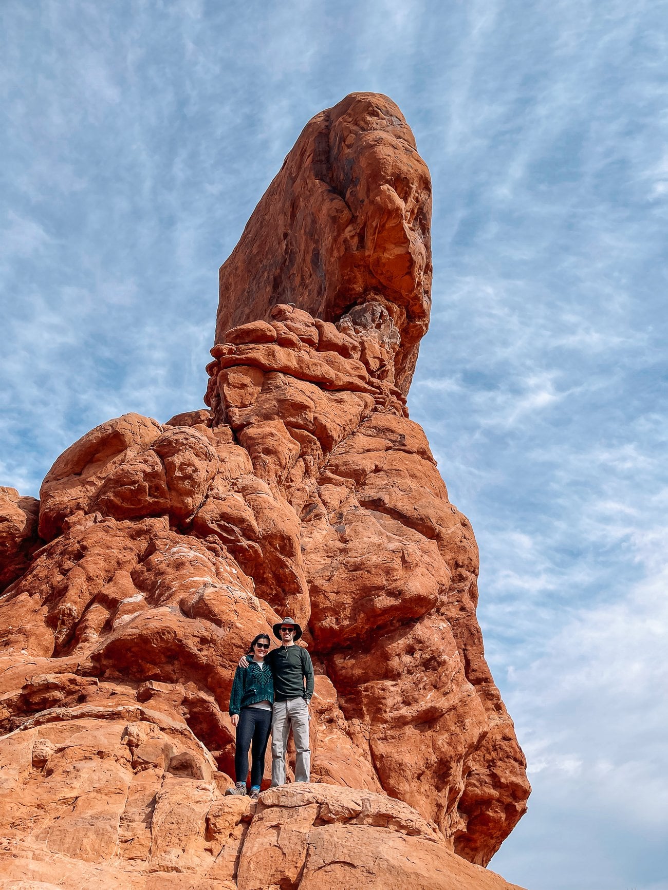 Sarah and Justin in front of Balanced Rock