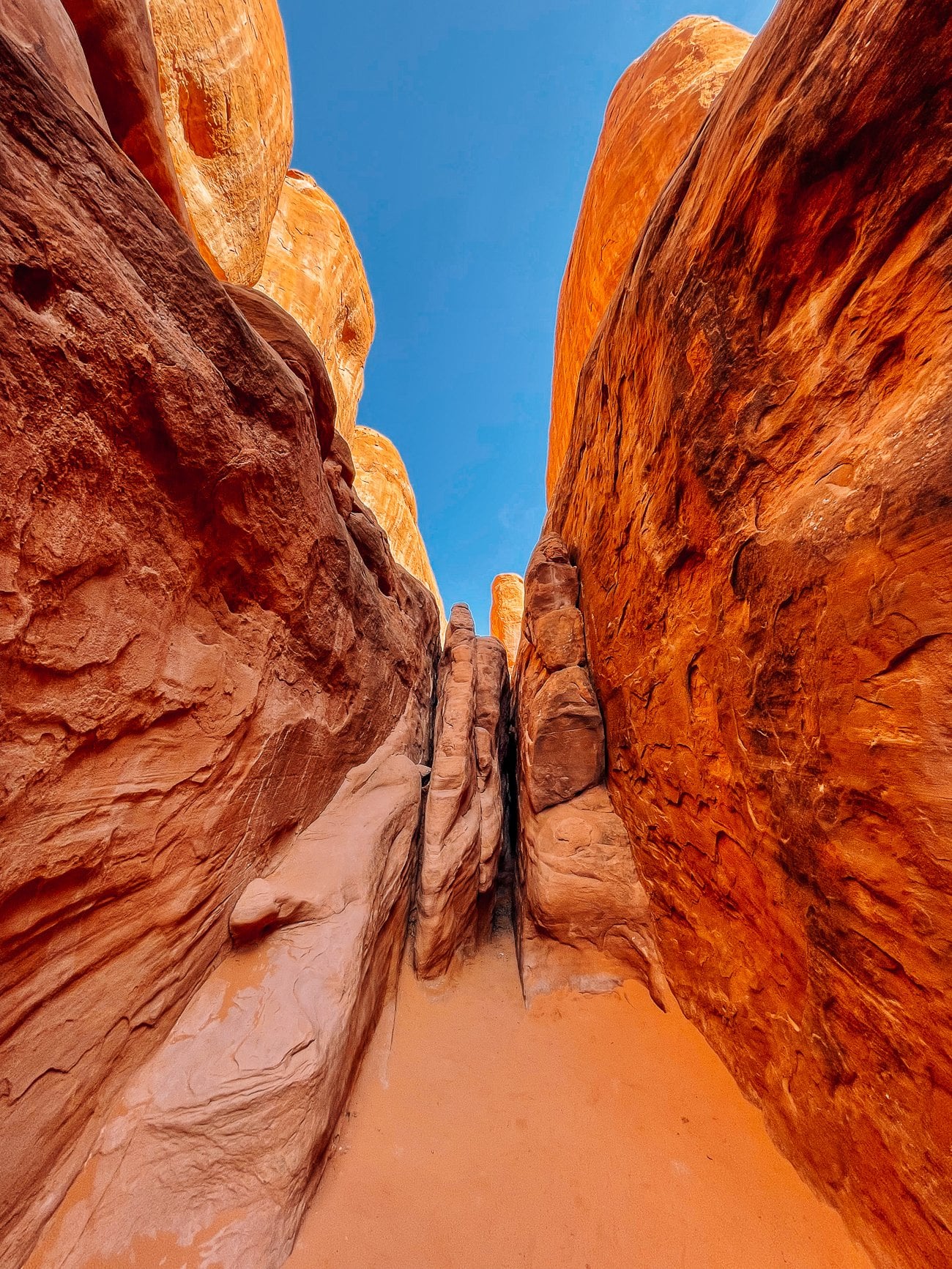 Sandstone walls at Arches National Park