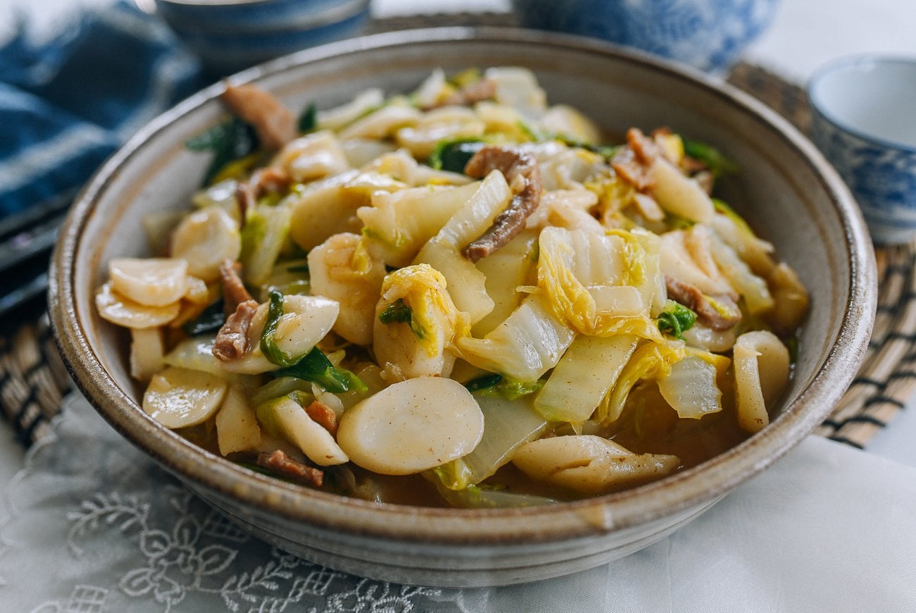 rice cakes with napa cabbage