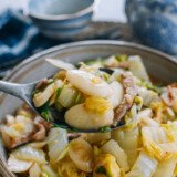 Rice Cakes with Napa Cabbage and Pork