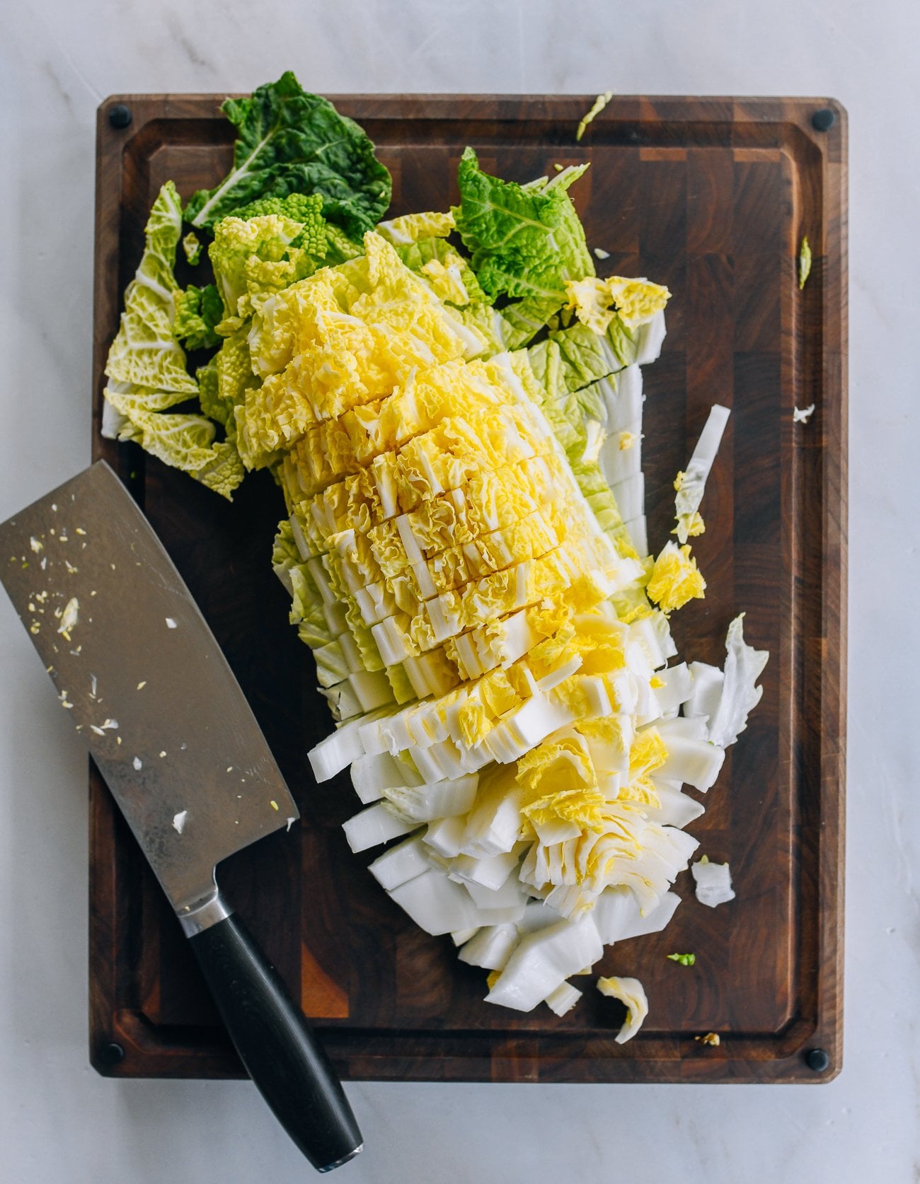 sliced napa cabbage
