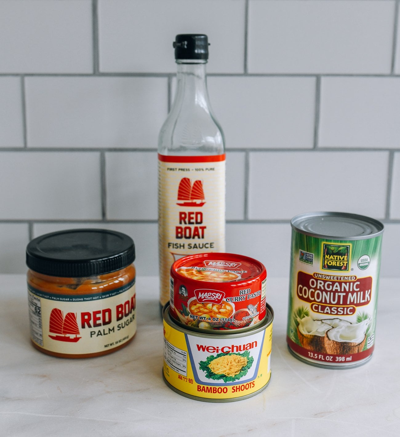 Palm Sugar, Fish Sauce, Curry Paste, Bamboo Shoots, and Coconut Milk