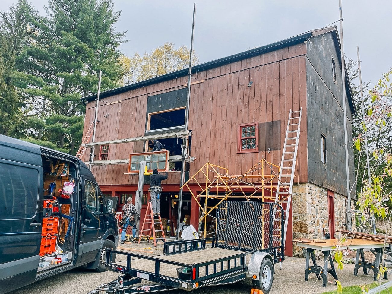 adding windows to barn