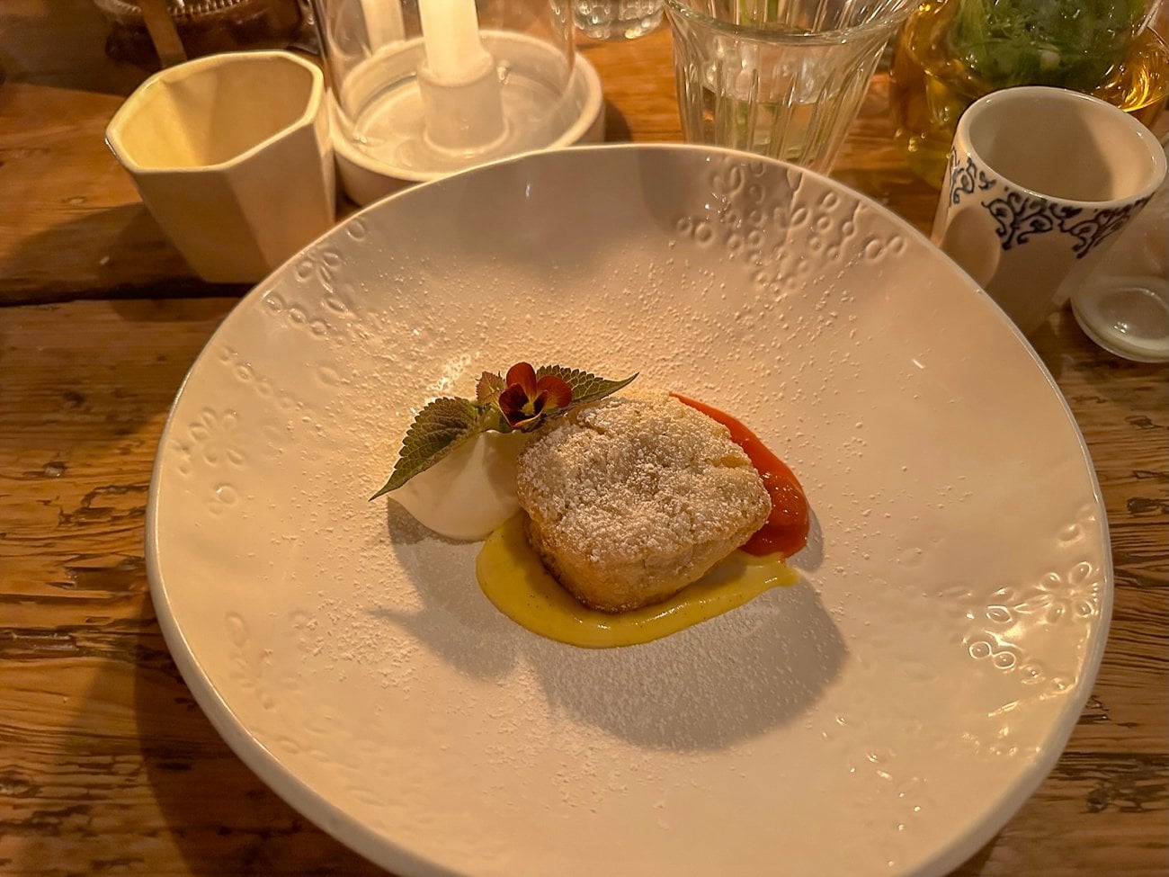 Rhubarb shortcake at The Lost Kitchen