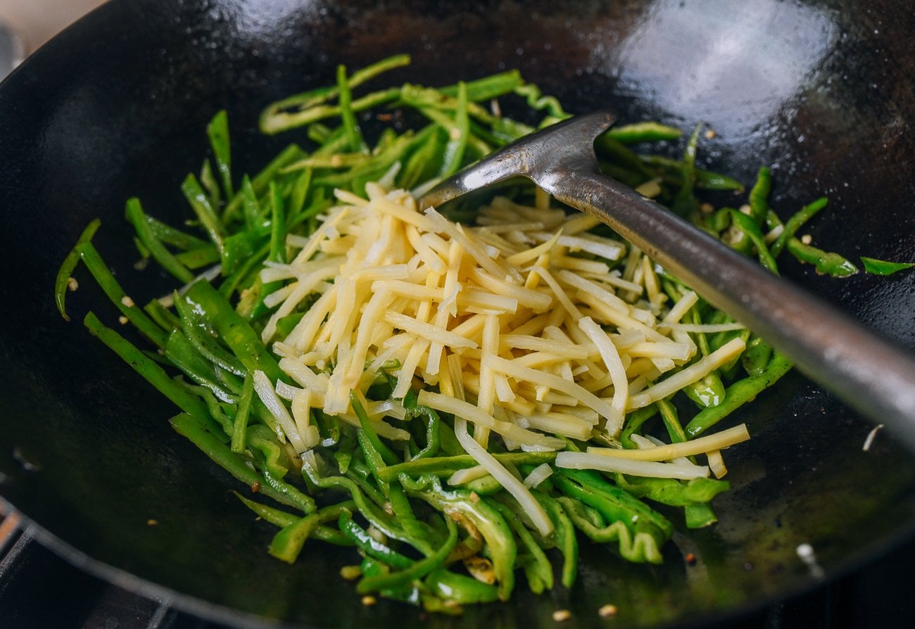 bamboo shoots and peppers