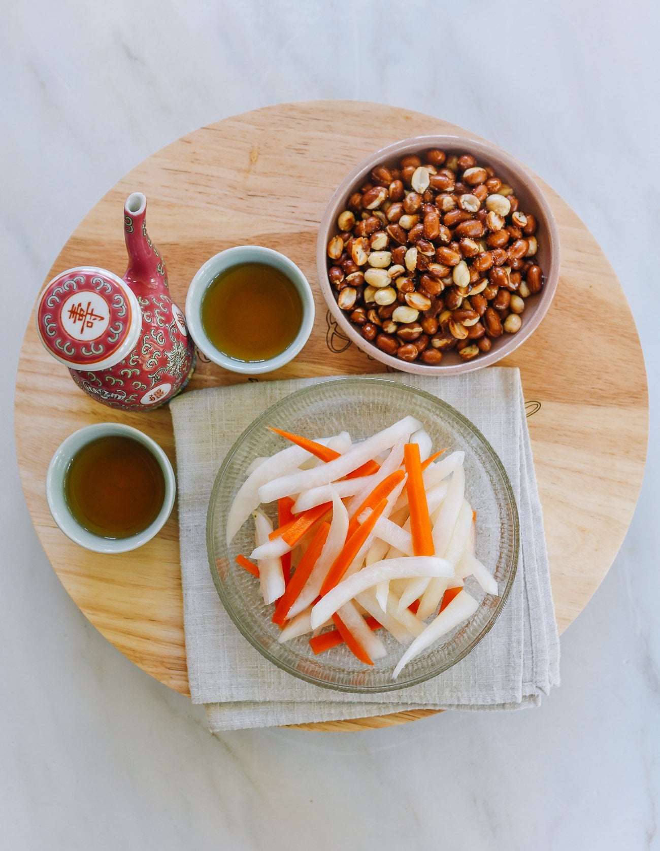 Pickled Daikon and Carrot Chinese restaurant appetizer