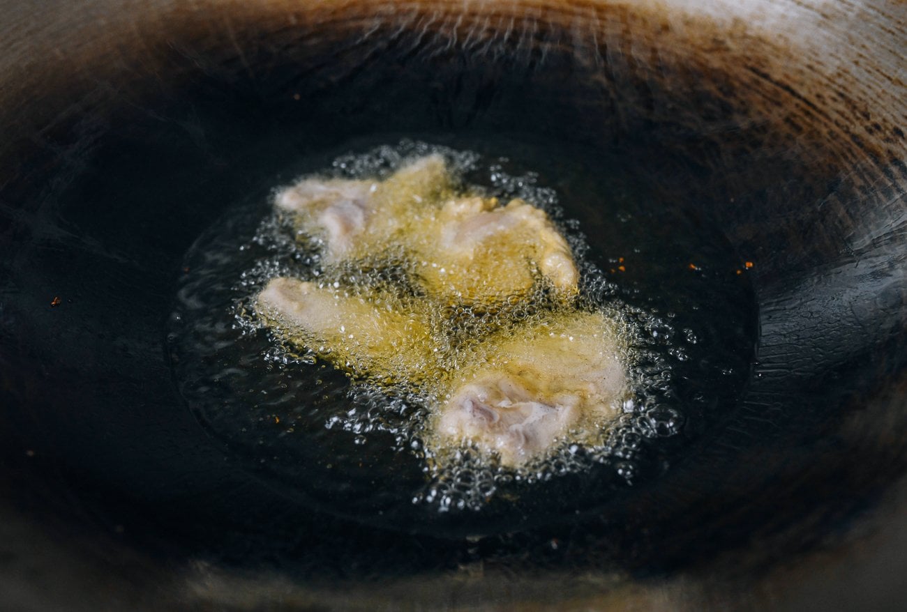 frying boneless chicken thigh pieces
