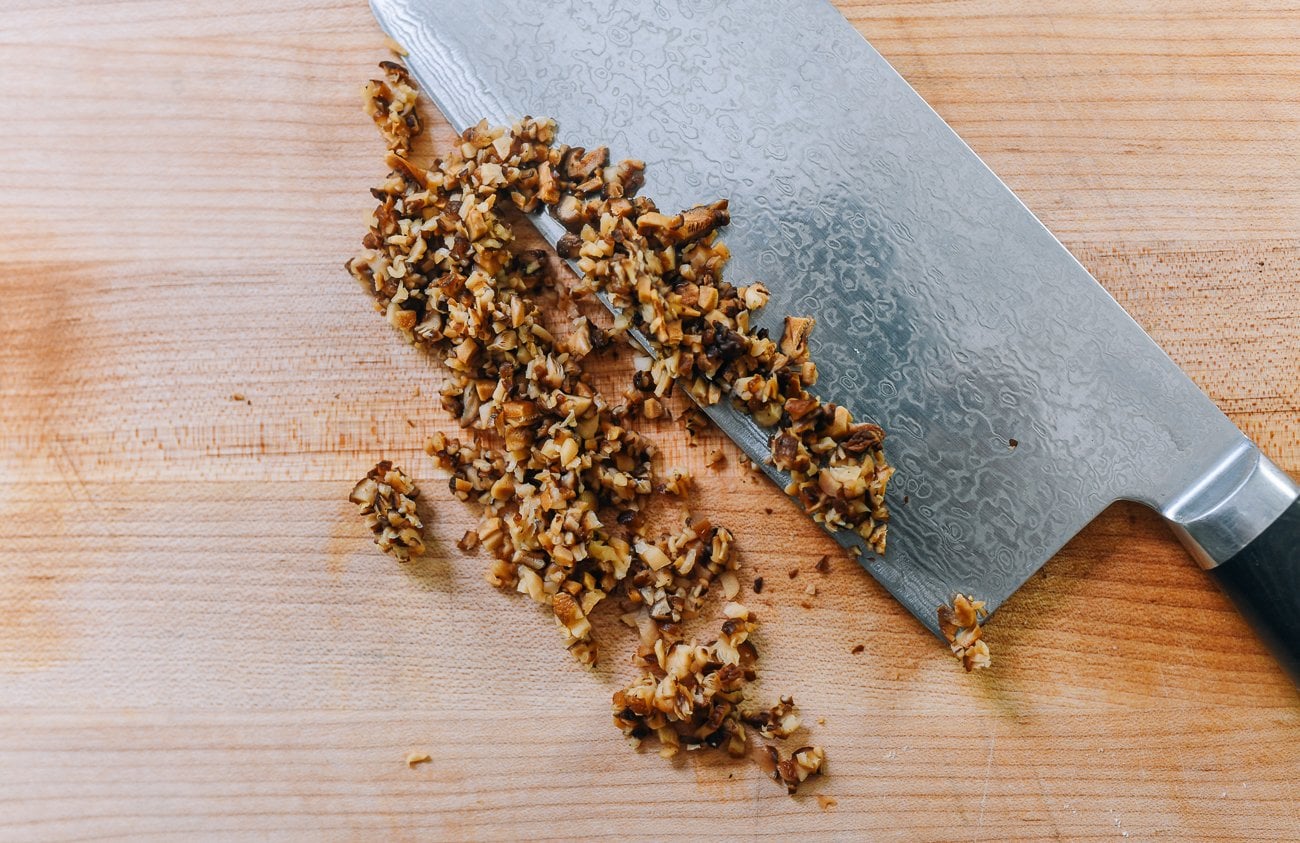 finely minced reconstituted dried shiitake mushroom