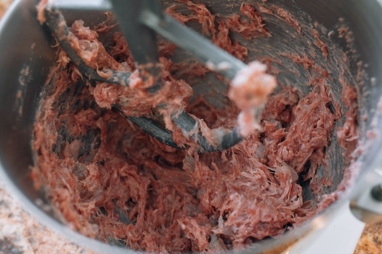 siu mai filling in stand mixer