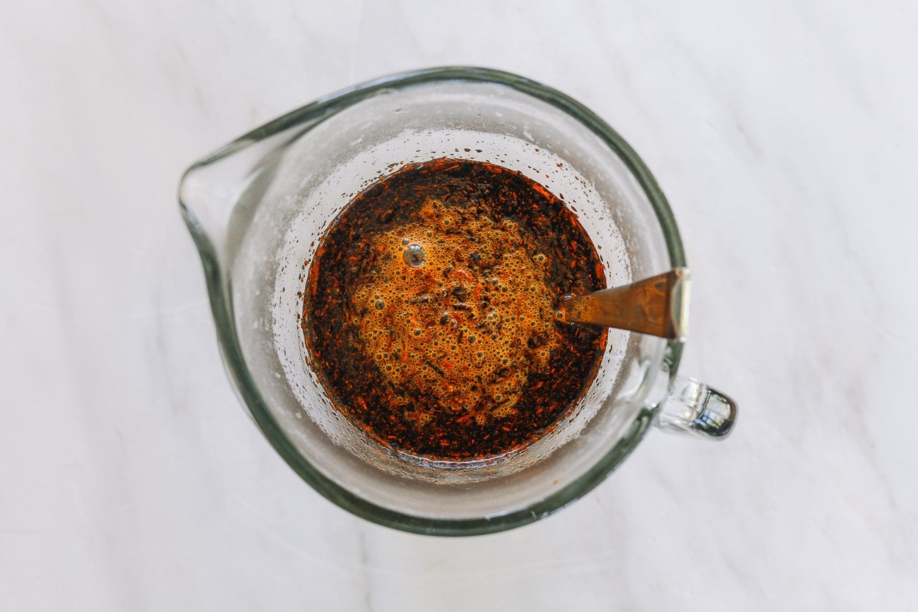 Thai tea mixed with water