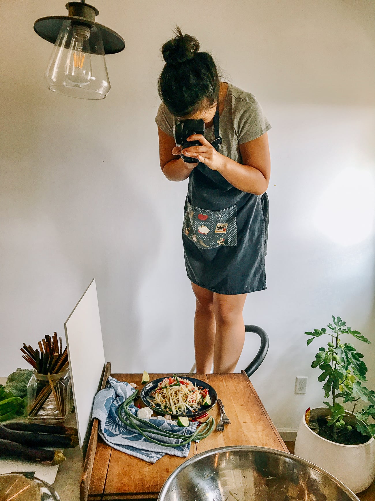 Sarah taking recipe photos