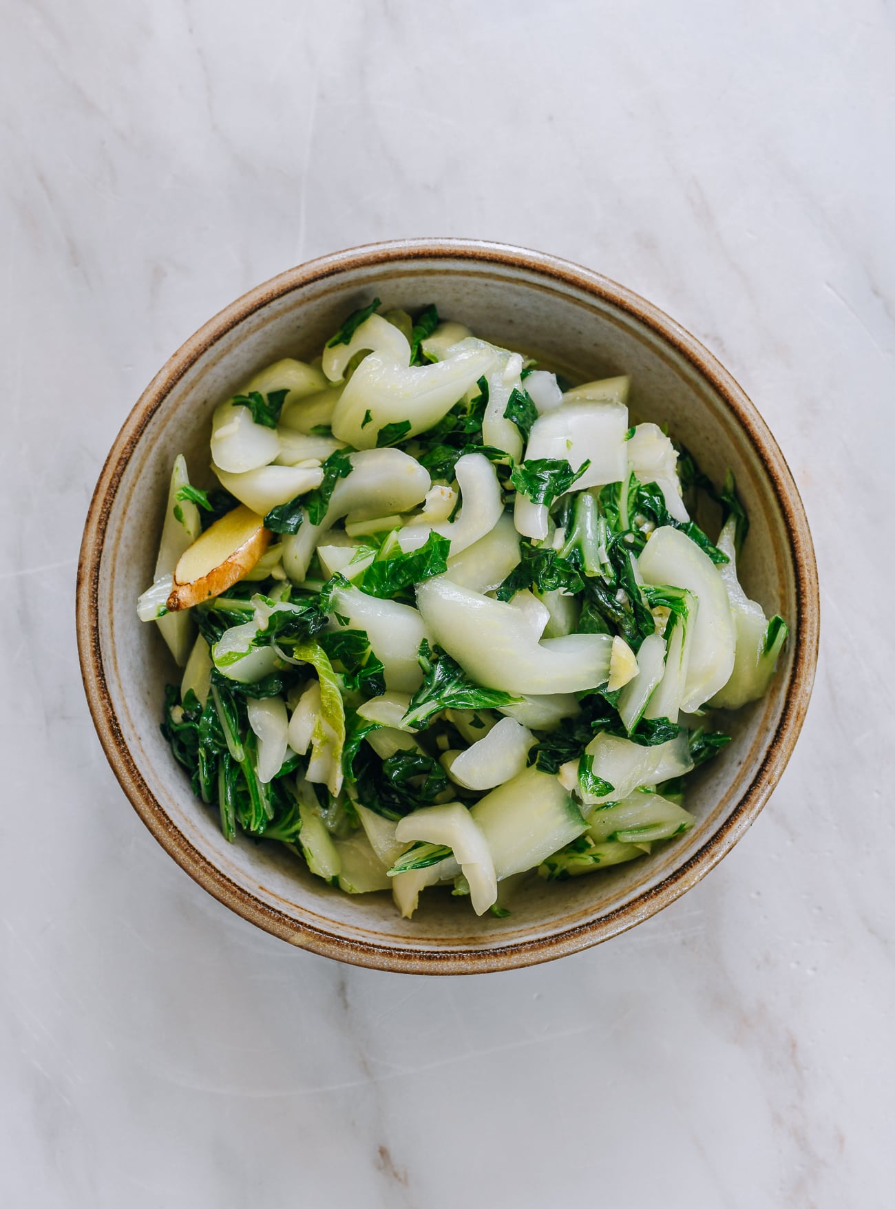 stir-fried large bok choy
