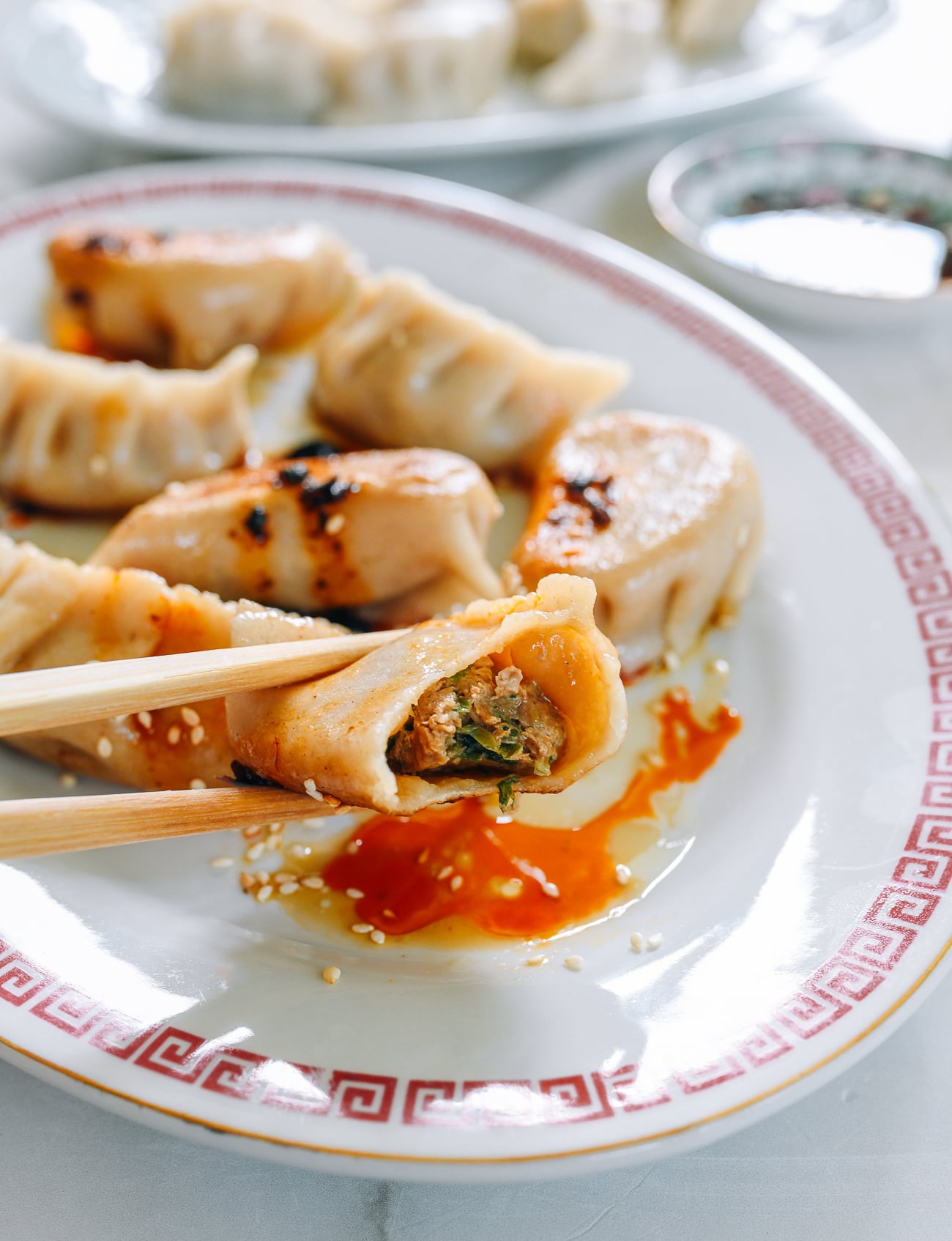 gluten-free dumpling cross-section