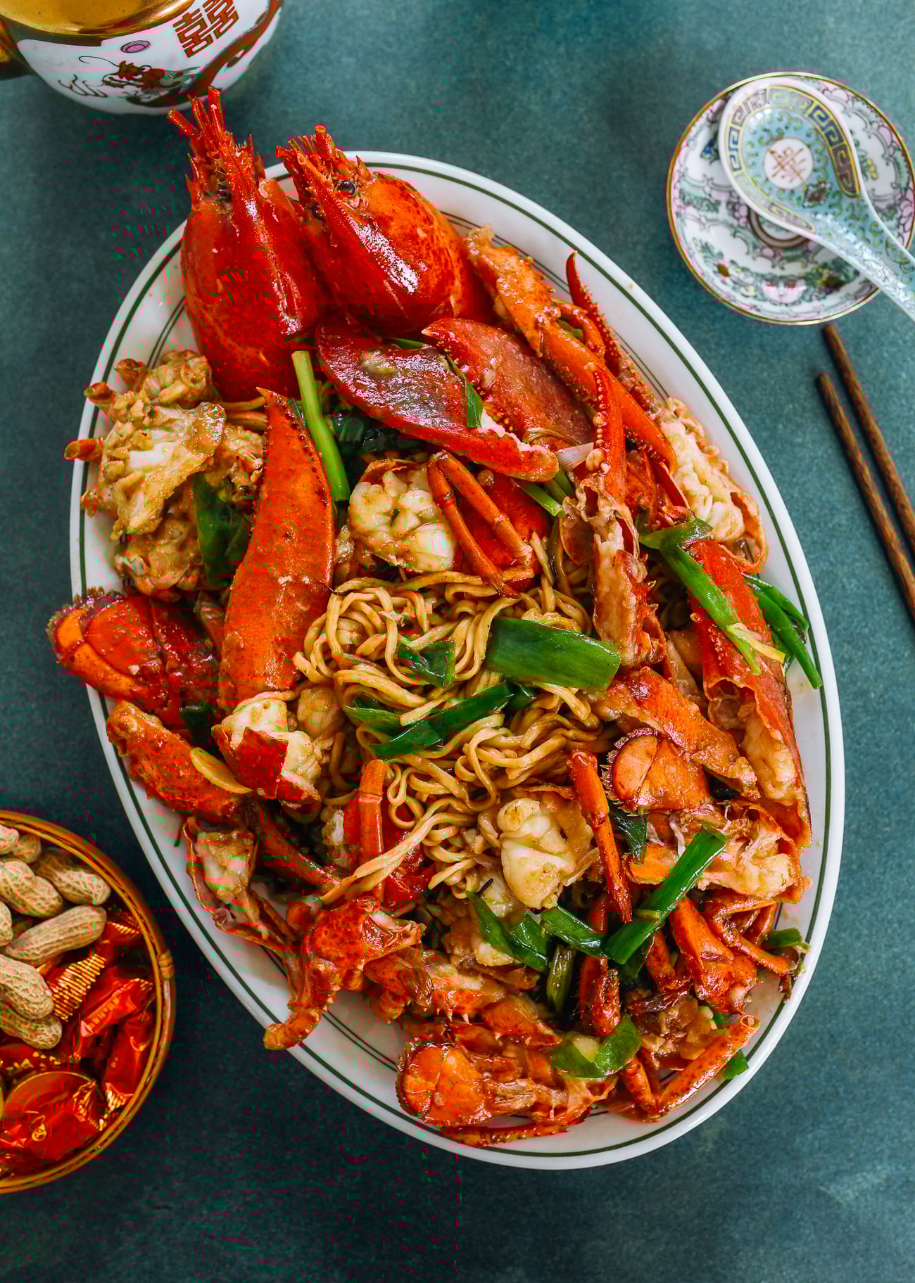 Lobster Noodles (Yee Mein / E-Fu Noodles)