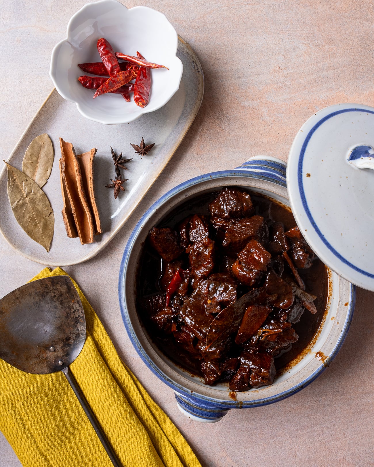Red Braised Beef and Ingredients