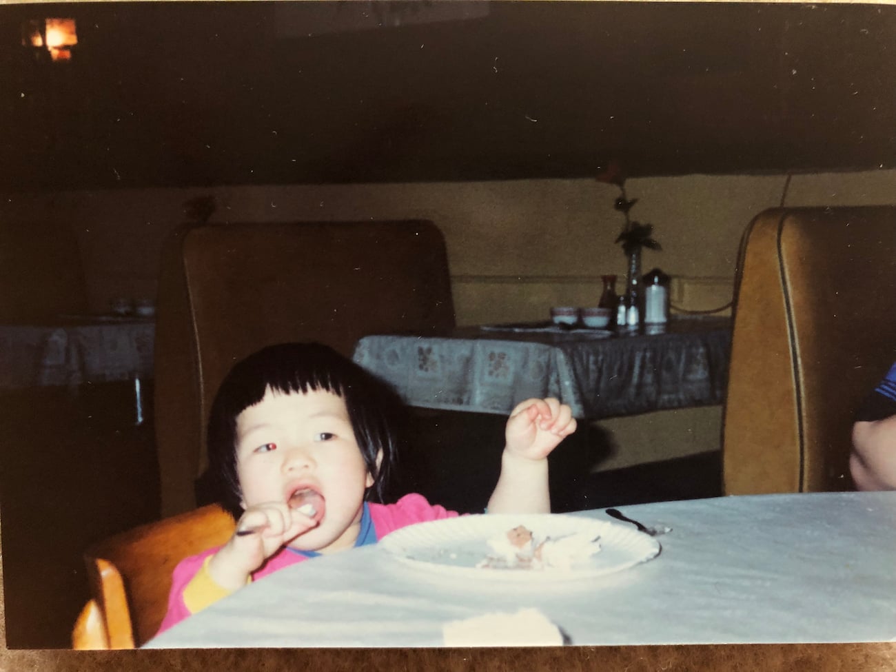 Sarah eating birthday cake