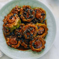 Stuffed Bitter Melon with Black Bean Sauce