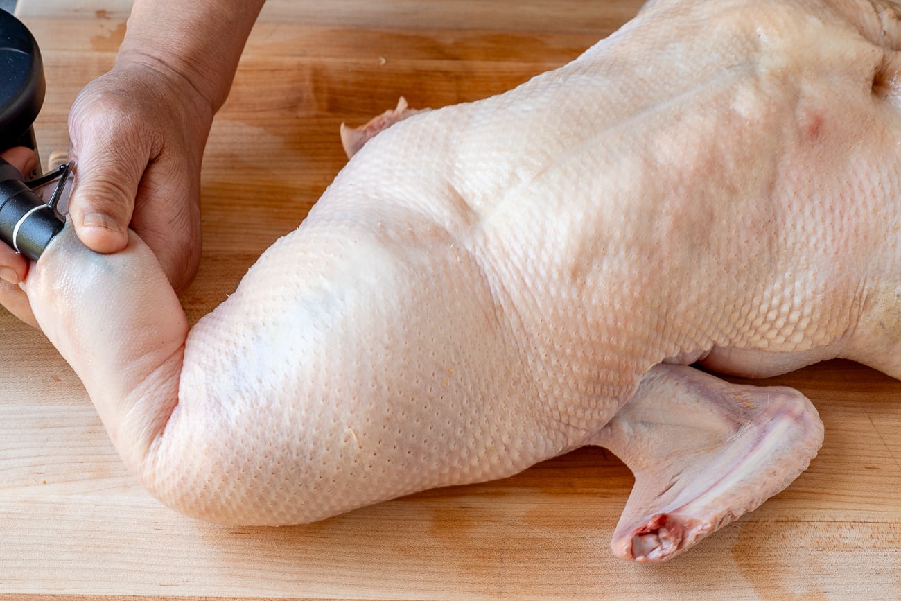 inflating duck with air pump