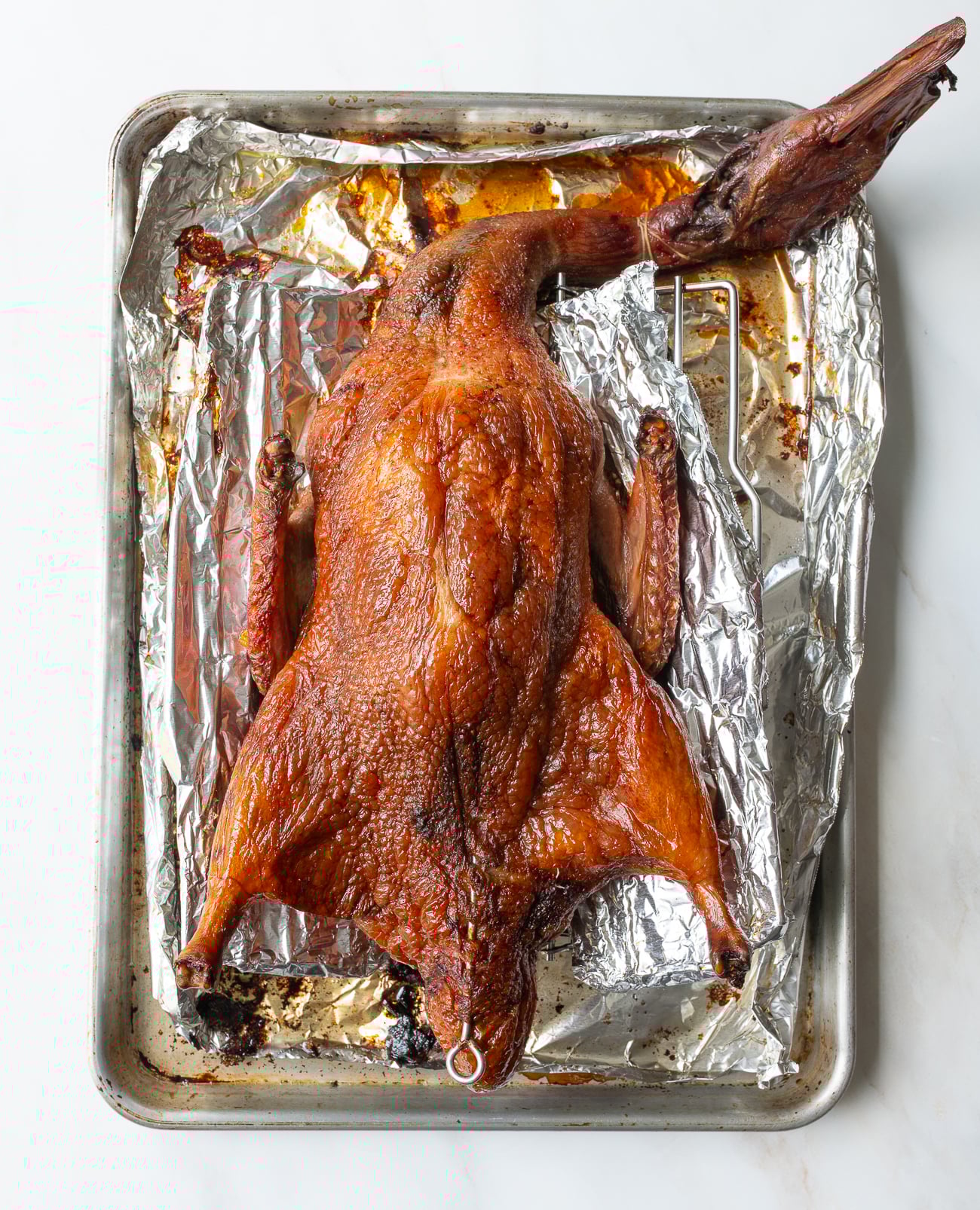 Cantonese Roast Duck on pan