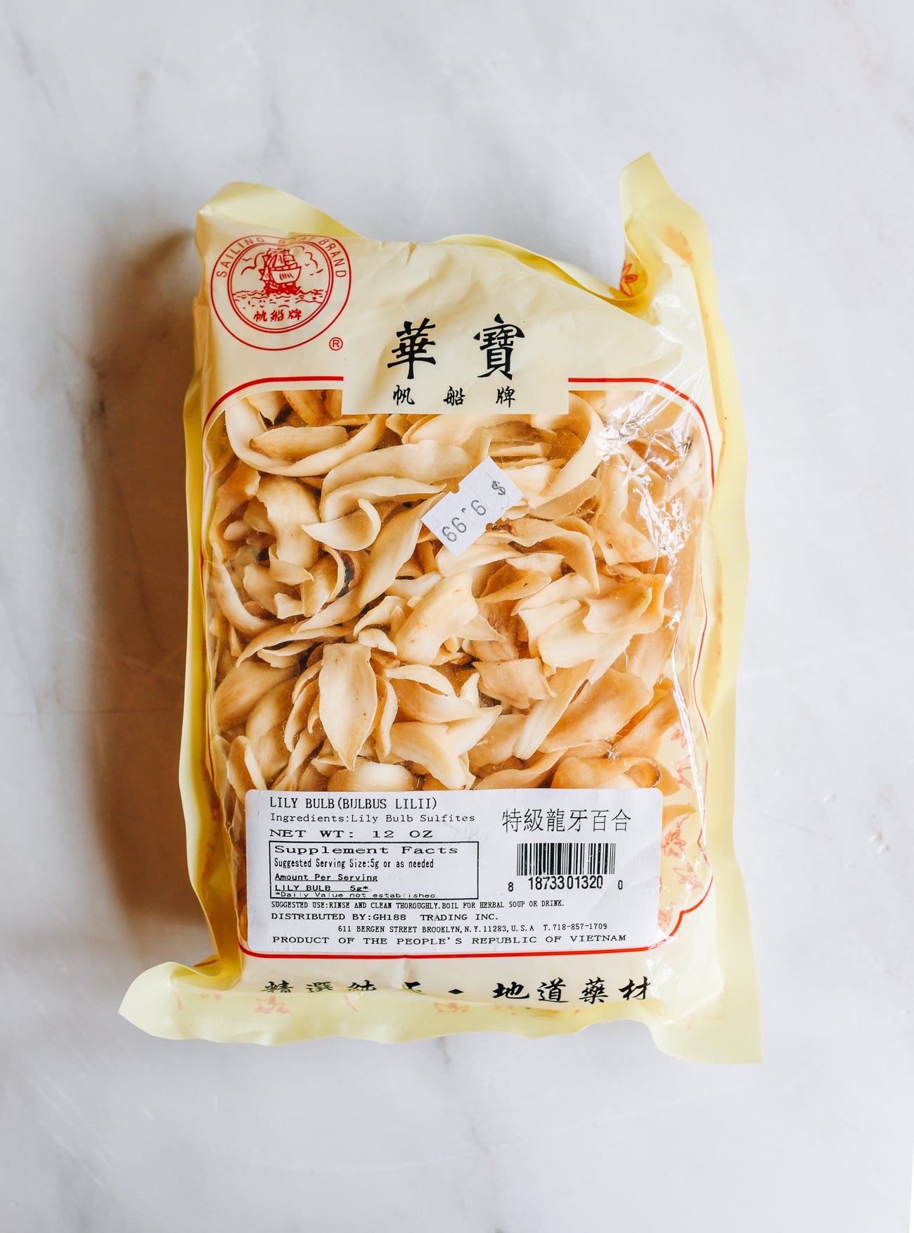 package of dried lily bulb