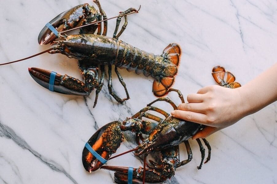 Lobster Rolls with Crispy Ginger & Scallions, by thewoksoflife.com