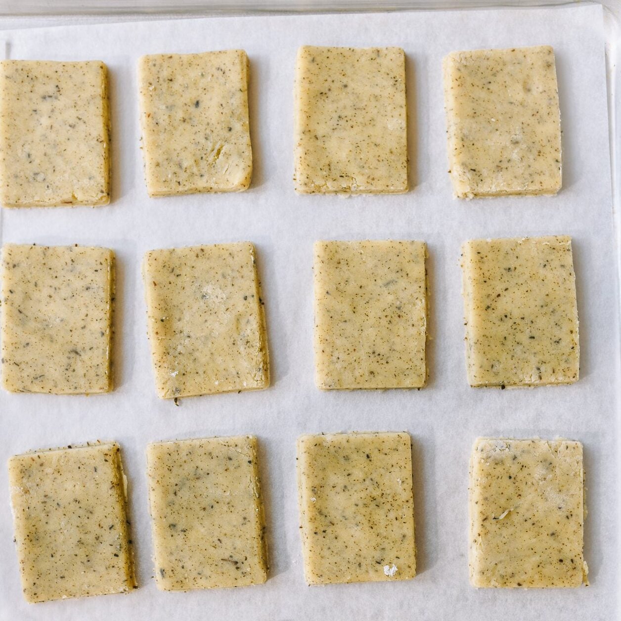 cookies on baking sheet