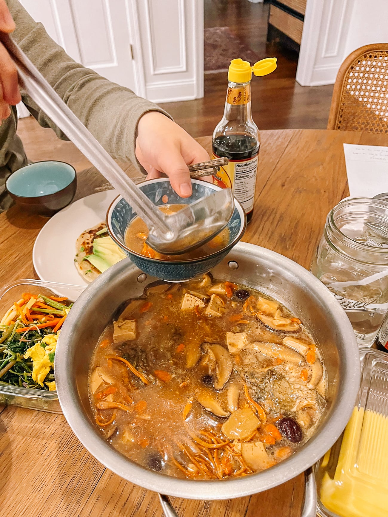 fish soup with mushrooms