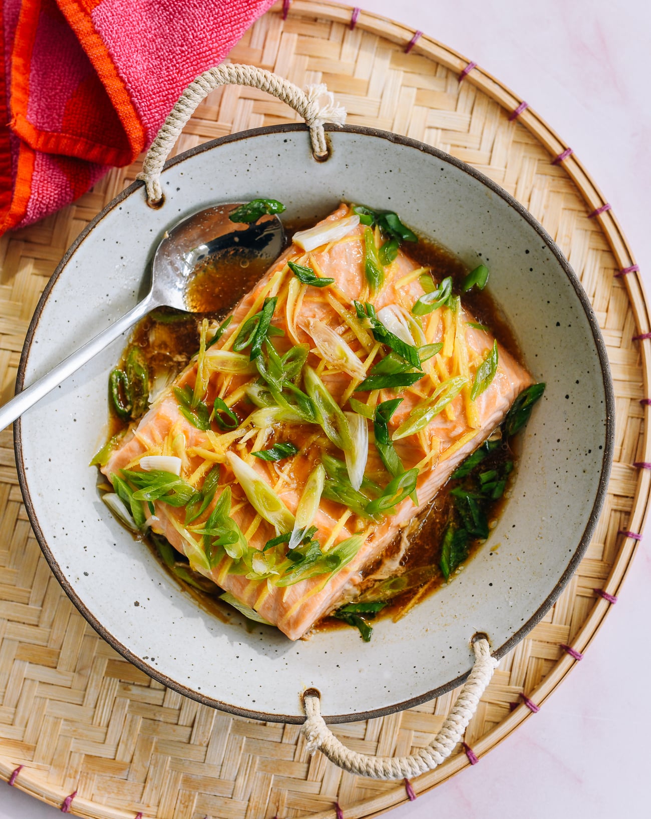 steamed salmon, Shanghai-style