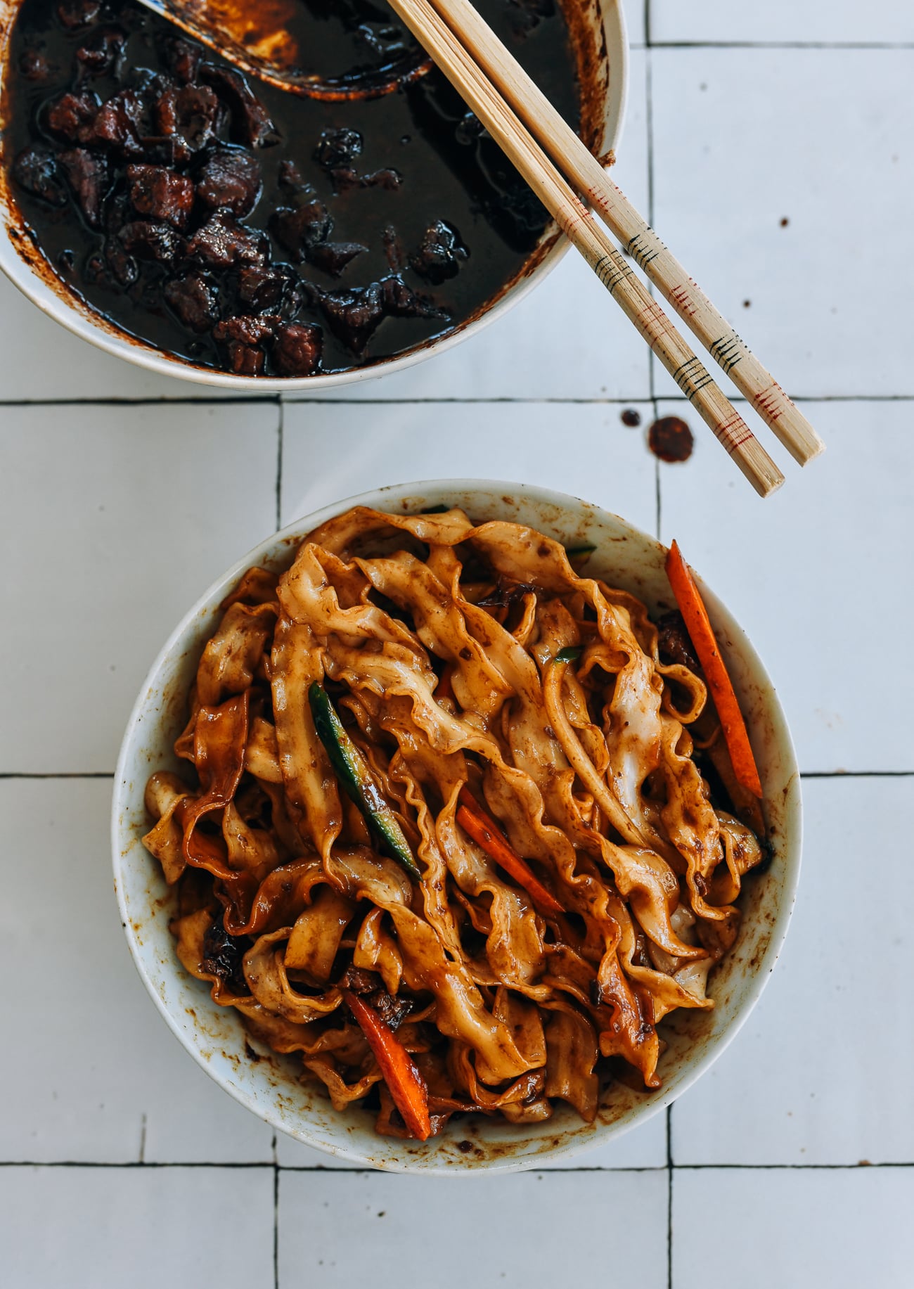 zha jiang mian fried sauce noodles