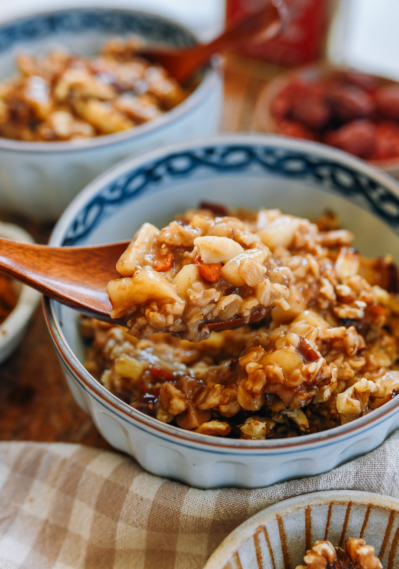 Spoonful of apple cinnamon oatmeal