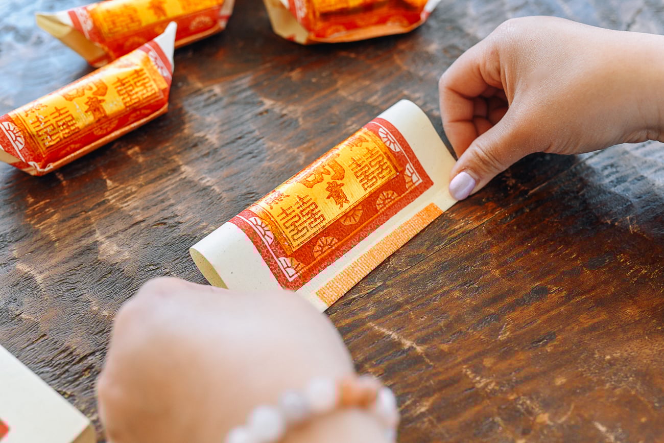 folding joss paper into gold bars