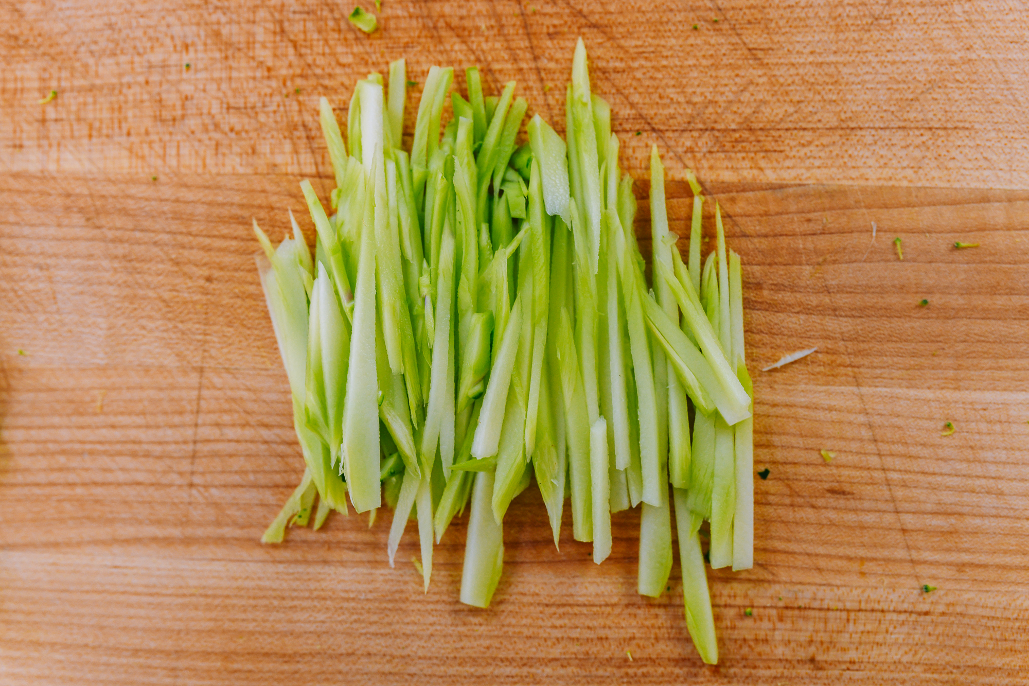 julienned broccoli stems
