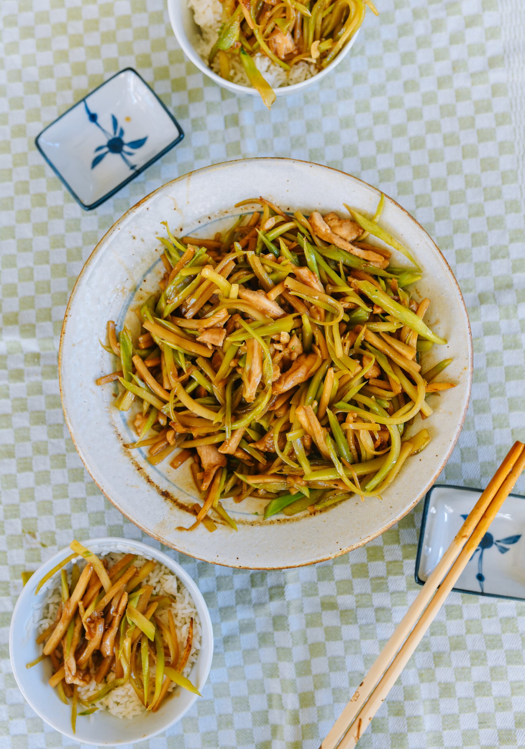 broccoli stem stir-fry