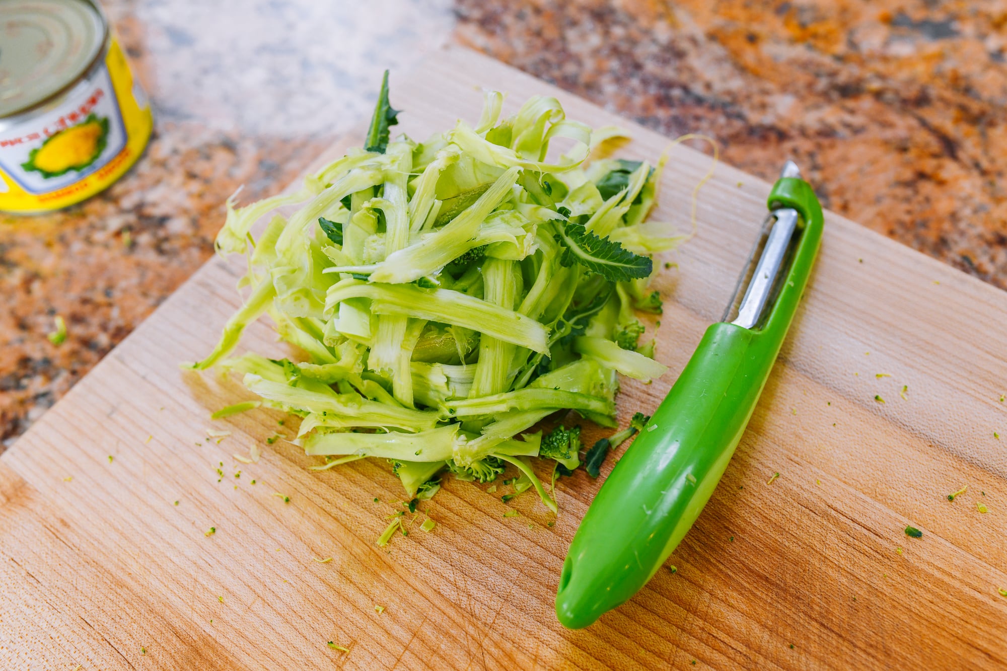 broccoli stem peelings